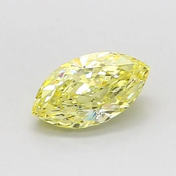 0.5ct MARQUISE Fancy Intense Yellow VS2 Coloured Lab diamond