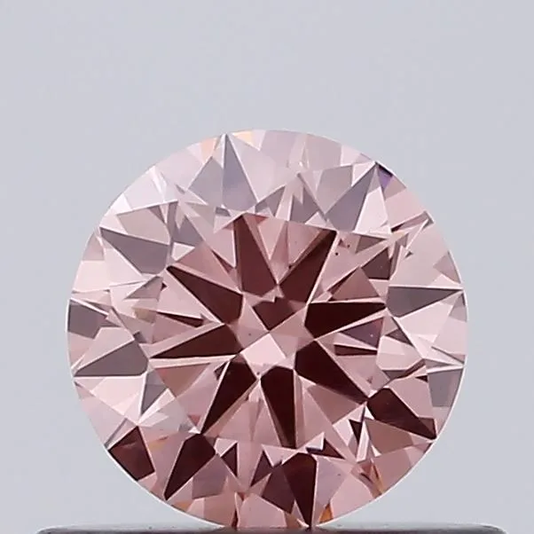 0.47ct ROUND Fancy Intense Brownish Pink VS1 Coloured Lab diamond