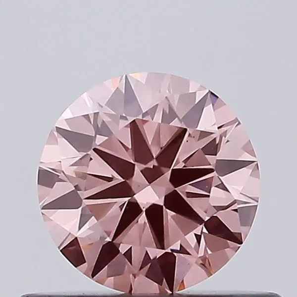 0.47ct ROUND Fancy Intense Brownish Pink VS1 Coloured Lab diamond