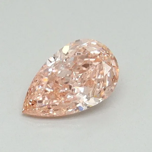 0.5ct PEAR Fancy Vivid Pink VS1 Coloured Lab diamond