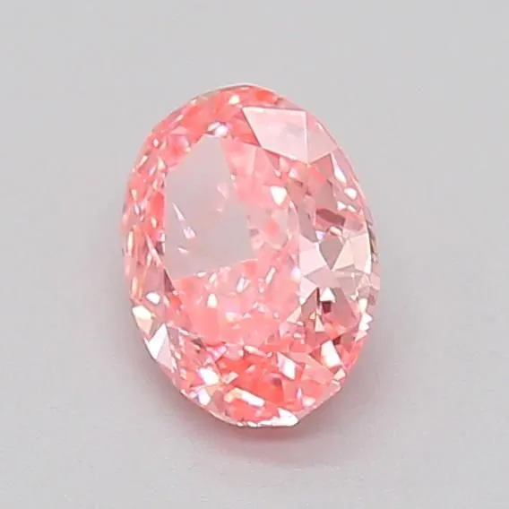 0.32ct OVAL Fancy Vivid Pink VVS2 Coloured Lab diamond