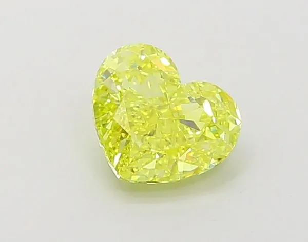 1.2ct HEART Fancy Vivid Yellow VVS1 Coloured Lab diamond