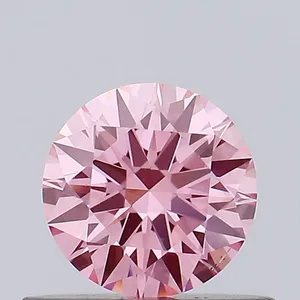 0.44ct ROUND Fancy Vivid Pink VS2 Coloured Lab diamond