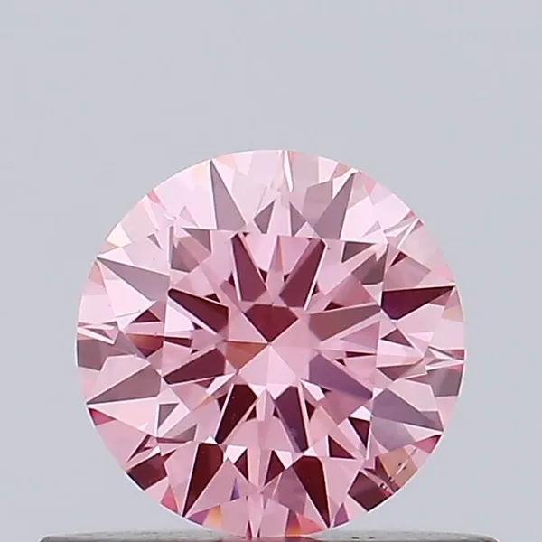 0.44ct ROUND Fancy Vivid Pink VS2 Coloured Lab diamond