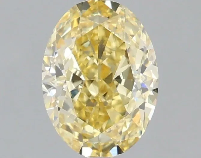1.12ct OVAL Fancy Intense Yellow VVS2 Coloured Lab diamond