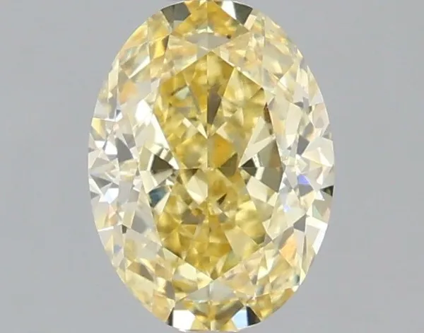 1.12ct OVAL Fancy Intense Yellow VVS2 Coloured Lab diamond
