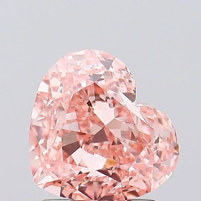 1.72ct HEART Fancy Intense Pink VVS2 Coloured Lab diamond