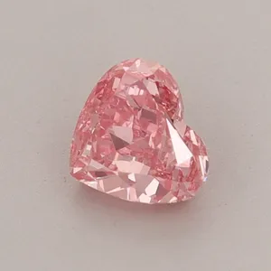 0.58ct HEART Fancy Vivid Pink VS1 Coloured Lab diamond