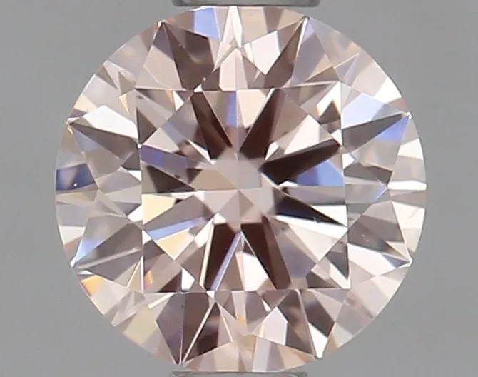 0.50ct ROUND Fancy Pink VS2 Coloured Lab diamond