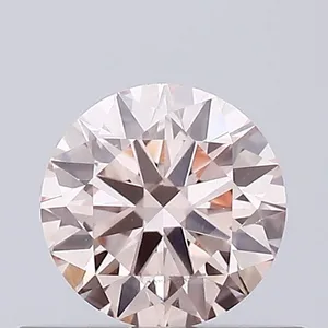 0.36ct ROUND Fancy Light Orange Pink VS2 Coloured Lab diamond