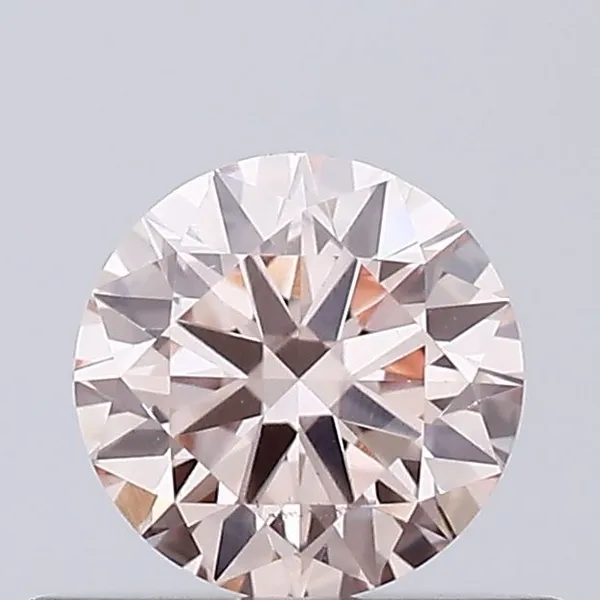 0.36ct ROUND Fancy Light Orange Pink VS2 Coloured Lab diamond