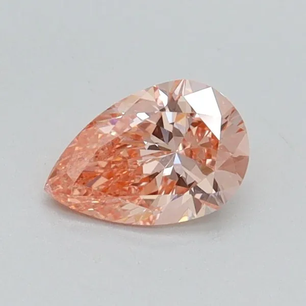 0.45ct PEAR Fancy Intense Pink VS2 Coloured Lab diamond