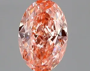 1.03ct OVAL Fancy Vivid Pink VVS2 Coloured Lab diamond