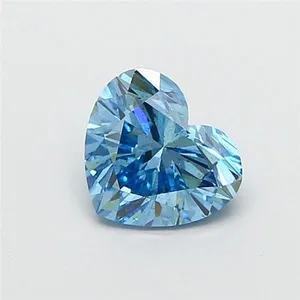 1.02ct HEART Fancy Vivid Blue SI1 Coloured Lab diamond