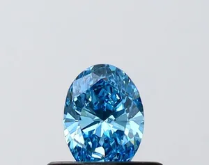 0.36ct OVAL Fancy Vivid Blue VS1 Coloured Lab diamond