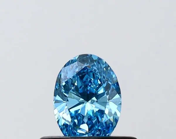 0.36ct OVAL Fancy Vivid Blue VS1 Coloured Lab diamond