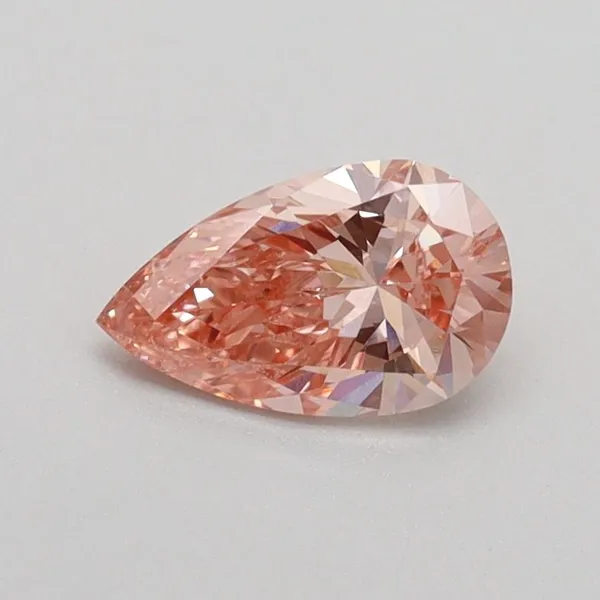 0.54ct PEAR Fancy Intense Pink VS1 Coloured Lab diamond