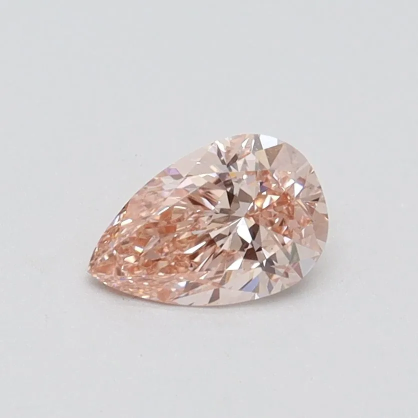 0.51ct PEAR Fancy Pink VS1 Coloured Lab diamond