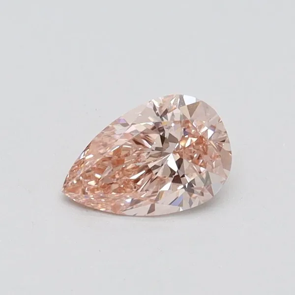 0.51ct PEAR Fancy Pink VS1 Coloured Lab diamond