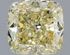 1.02ct CUSHION Fancy Light Yellow VS1 Coloured Lab diamond