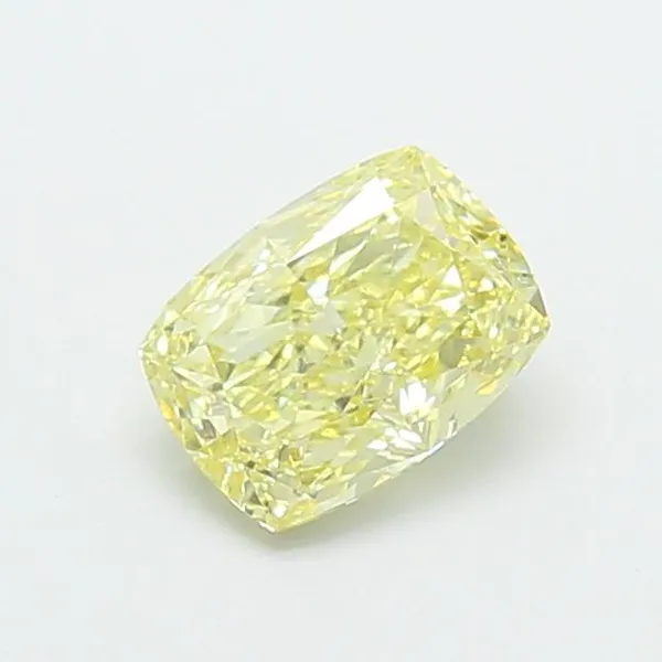 1.41ct CUSHION Fancy Light Yellow VS2 Coloured Lab diamond