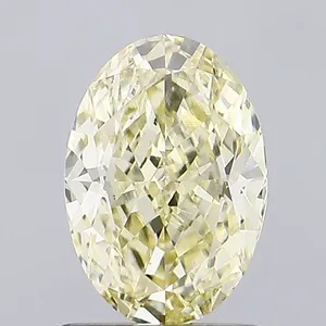 1.16ct OVAL Fancy Light Yellow VS1 Coloured Lab diamond