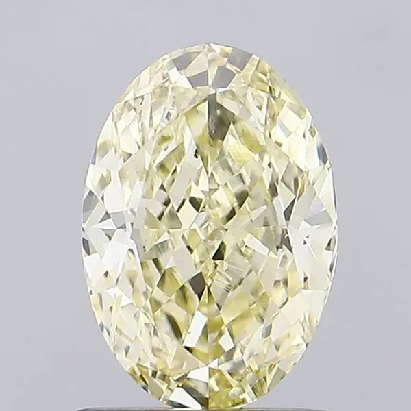 1.16ct OVAL Fancy Light Yellow VS1 Coloured Lab diamond