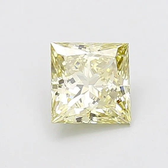 1.07ct PRINCESS Fancy Yellow VS2 Coloured Lab diamond