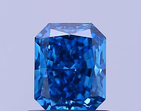 1.02ct RADIANT Fancy Vivid Blue VS1 Coloured Lab diamond