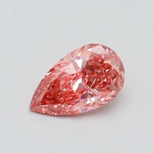 0.54ct PEAR Fancy Vivid Pink VS1 Coloured Lab diamond