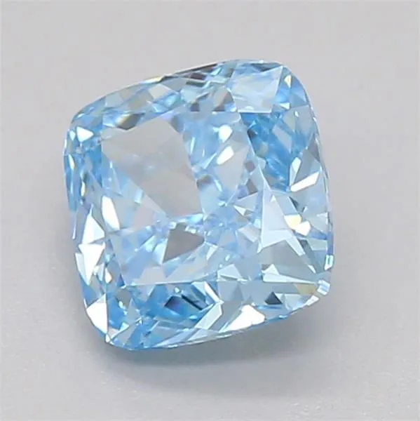 0.53ct CUSHION Fancy Vivid Blue VVS1 Coloured Lab diamond