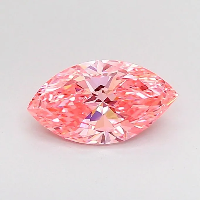 1.09ct MARQUISE Fancy Vivid Pink VVS2 Coloured Lab diamond