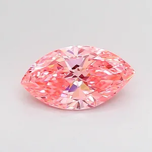 1.09ct MARQUISE Fancy Vivid Pink VVS2 Coloured Lab diamond
