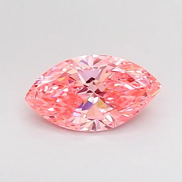 1.09ct MARQUISE Fancy Vivid Pink VVS2 Coloured Lab diamond