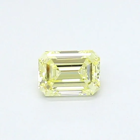 0.54ct EMERALD Fancy Light Yellow VVS2 Coloured Lab diamond