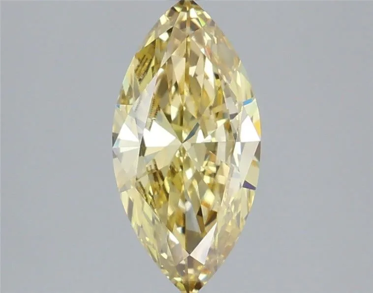 1.36ct MARQUISE Fancy Intense Yellow VVS2 Coloured Lab diamond