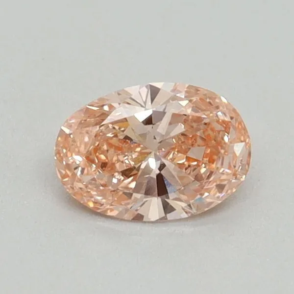 0.46ct OVAL Fancy Vivid Pink VS2 Coloured Lab diamond