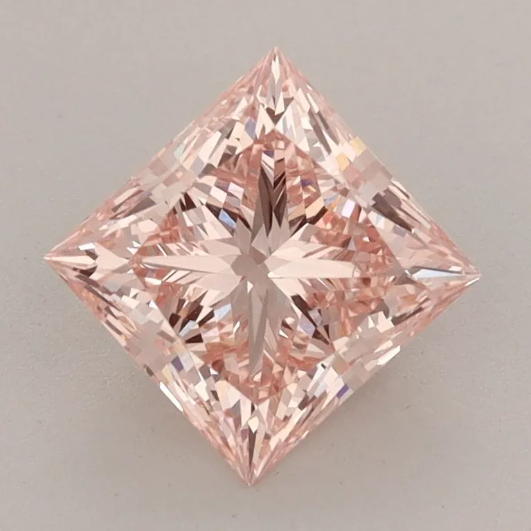 1.51ct PRINCESS Fancy Intense Pink VVS2 Coloured Lab diamond