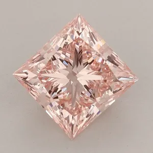 1.51ct PRINCESS Fancy Intense Pink VVS2 Coloured Lab diamond
