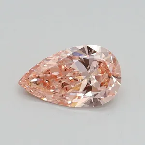 0.52ct PEAR Fancy Intense Pink SI2 Coloured Lab diamond