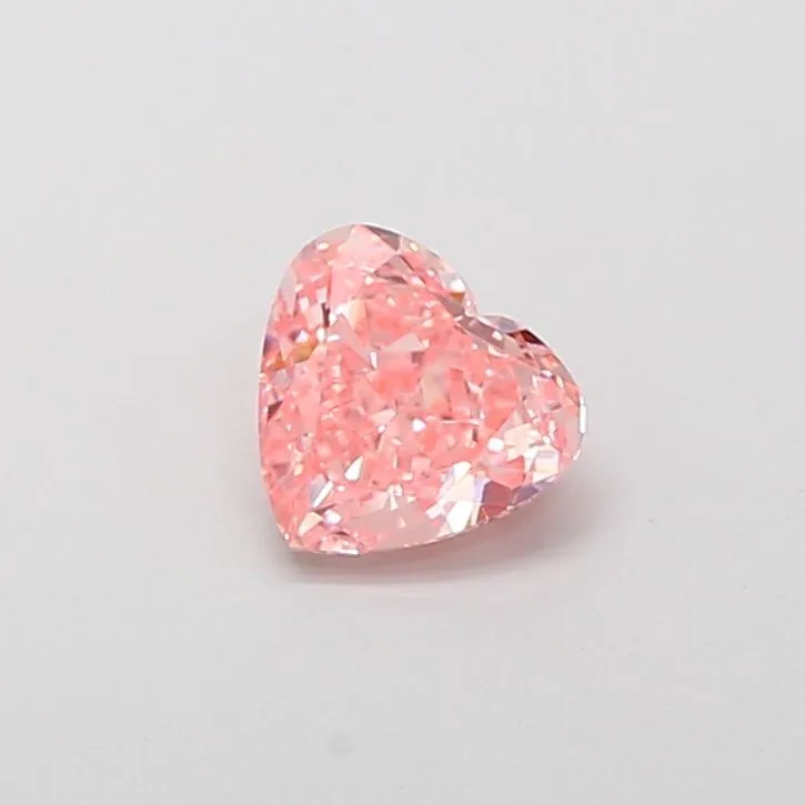 1.01ct HEART Fancy Vivid Pink VS1 Coloured Lab diamond