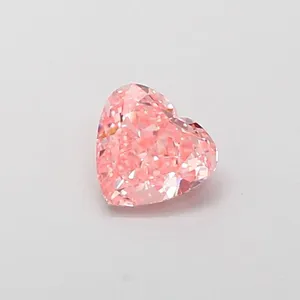 1.01ct HEART Fancy Vivid Pink VS1 Coloured Lab diamond