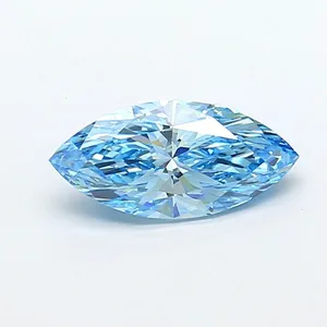 1.01ct MARQUISE Fancy Vivid Blue VS1 Coloured Lab diamond