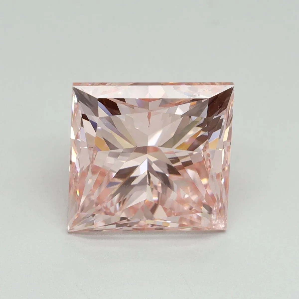 5.05ct PRINCESS Fancy Intense Pink SI1 Coloured Lab diamond