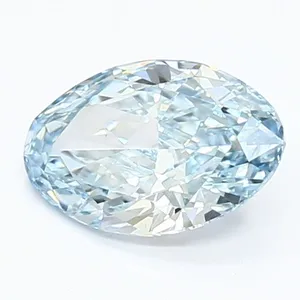 1.19ct OVAL Fancy Vivid Blue VS2 Coloured Lab diamond