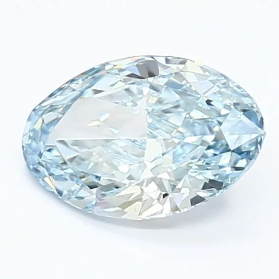 1.19ct OVAL Fancy Vivid Blue VS2 Coloured Lab diamond