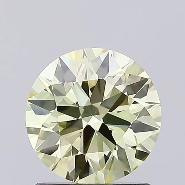 1.03ct ROUND Fancy Light Yellow VS1 Coloured Lab diamond
