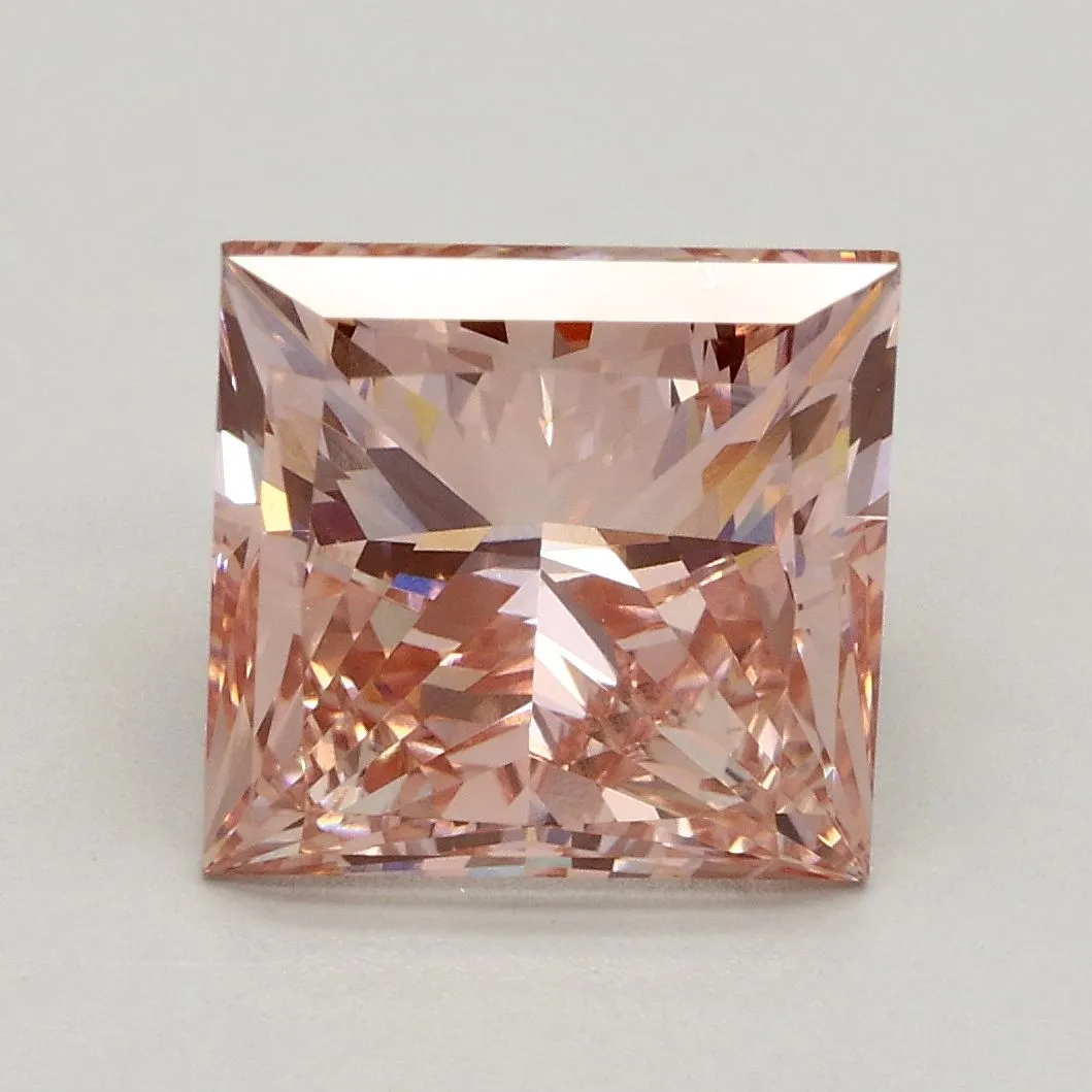 3.16ct PRINCESS Fancy Intense Pink VS2 Coloured Lab diamond