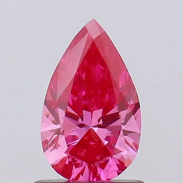 0.73ct PEAR Fancy Vivid Pink VS2 Coloured Lab diamond