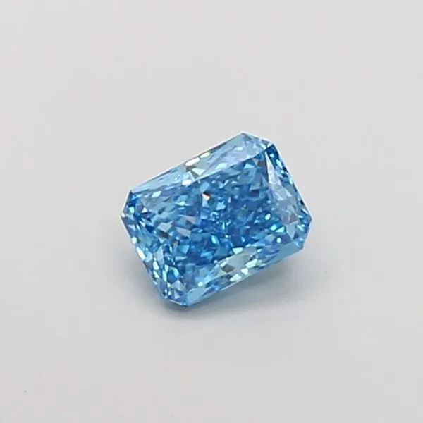 1ct RADIANT Fancy Vivid Blue VVS2 Coloured Lab diamond